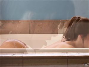 super hot steaming bath masturbation with Natalie Heart